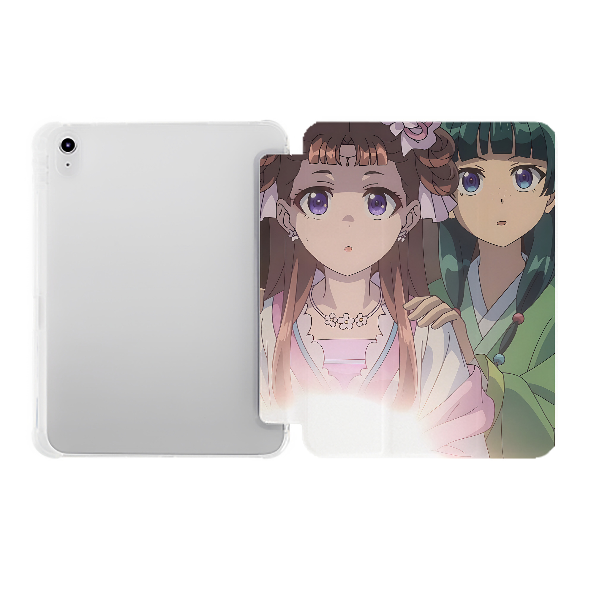 （画像用） 薬屋のひとりごと The Apothecary Diaries IPad ケース ペン収納付き 三つ折りスタンド PUレザー×シリコン 対応機種9.5/10.5/10.9インチ